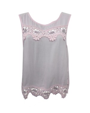 Top with Scalloped Lace Inserts